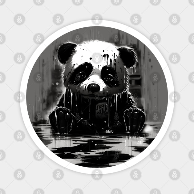 Sad Panda 1 Magnet by ArtWearSplash